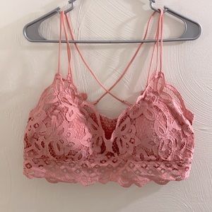 Plus size pink bralette